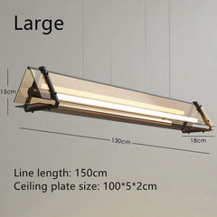 Modern Geometric LED Glass Pendant Lamp