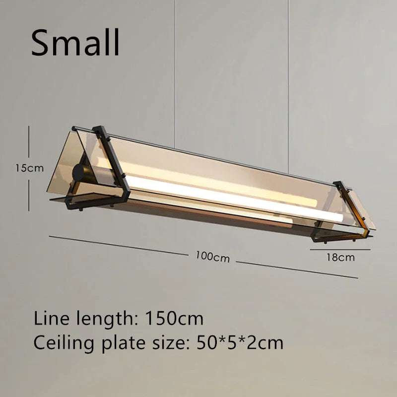 Modern Geometric LED Glass Pendant Lamp