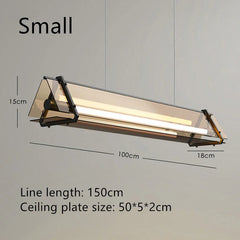Modern Geometric LED Glass Pendant Lamp