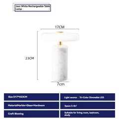 Rechargeable Marble Table Light with Touch Switch