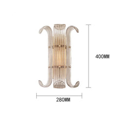 French Retro Luxury Medieval Glass Wall Lamp
