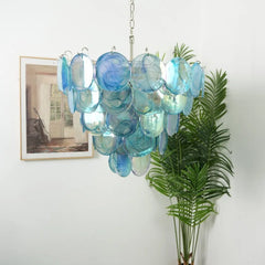 Multicolour Murano Disc Chandelier
