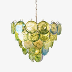 Multicolour Murano Disc Chandelier