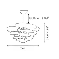 Lotus Leaf Murano Glass Chandelier