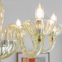 Modern Colorful Murano Style Glass Chandelier