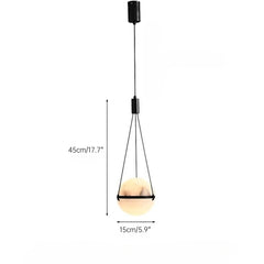 Spanish Natural Marble Ball Pendant Lamp