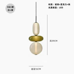 Nordic Luxury LED Colorful Candy Glass Pendant Lamp