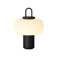 Portable Glass Minimalist Art Black Table Lamp