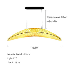 Nordic Minimalist Fabric Over sized Chandelier