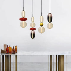 Nordic Luxury LED Colorful Candy Glass Pendant Lamp