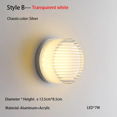 Nordic Simple Acrylic Wall Light Waterproof