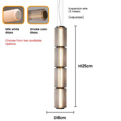 Long Stripe LED Glass Pendant Light
