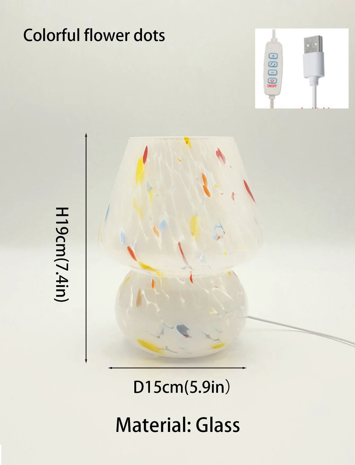 Modern Glass Battery Operated Table Lamp