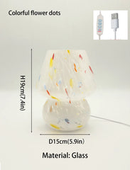 Modern Glass Battery Operated Table Lamp