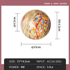 Retro Dopamine Glass Ball Wall Lamp