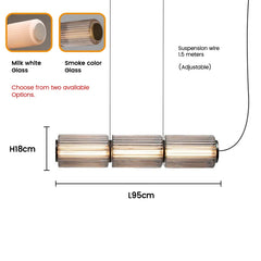 Long Stripe LED Glass Pendant Light