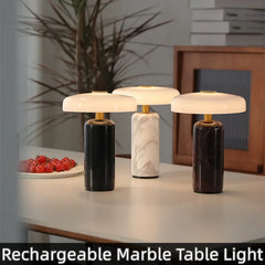 Rechargeable Marble Table Light with Touch Switch