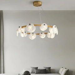 Spanish Natural Alabaster LED Chandelier