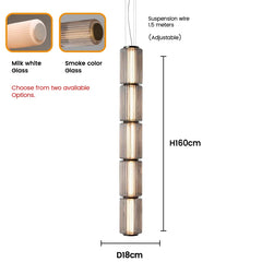 Long Stripe LED Glass Pendant Light