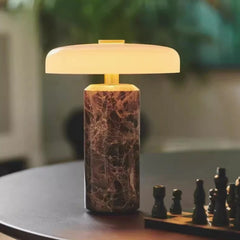Natural Marble Table Lamp Battery Operated