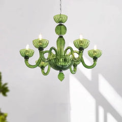 Modern Colorful Murano Style Glass Chandelier