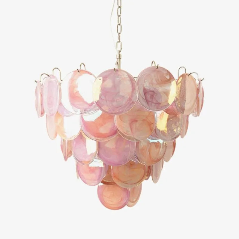 Multicolour Murano Disc Chandelier