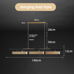Modern Minimalist LED Strip  Chandeliers