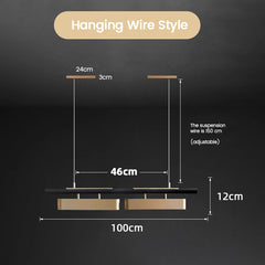 Modern Minimalist LED Strip  Chandeliers