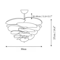 Lotus Leaf Murano Glass Chandelier