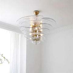Lotus Leaf Murano Glass Chandelier