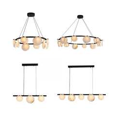 Spanish Natural Alabaster LED Chandelier