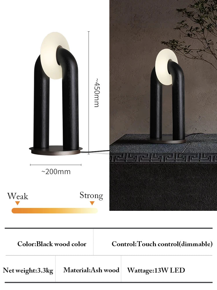 Vintage Solid Wood LED Table Lamps