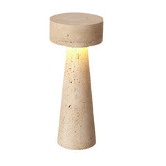 Japanese Wabi-Sabi Style Travertine LED Table Lamp