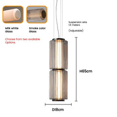 Long Stripe LED Glass Pendant Light