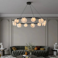 Spanish Natural Alabaster LED Chandelier