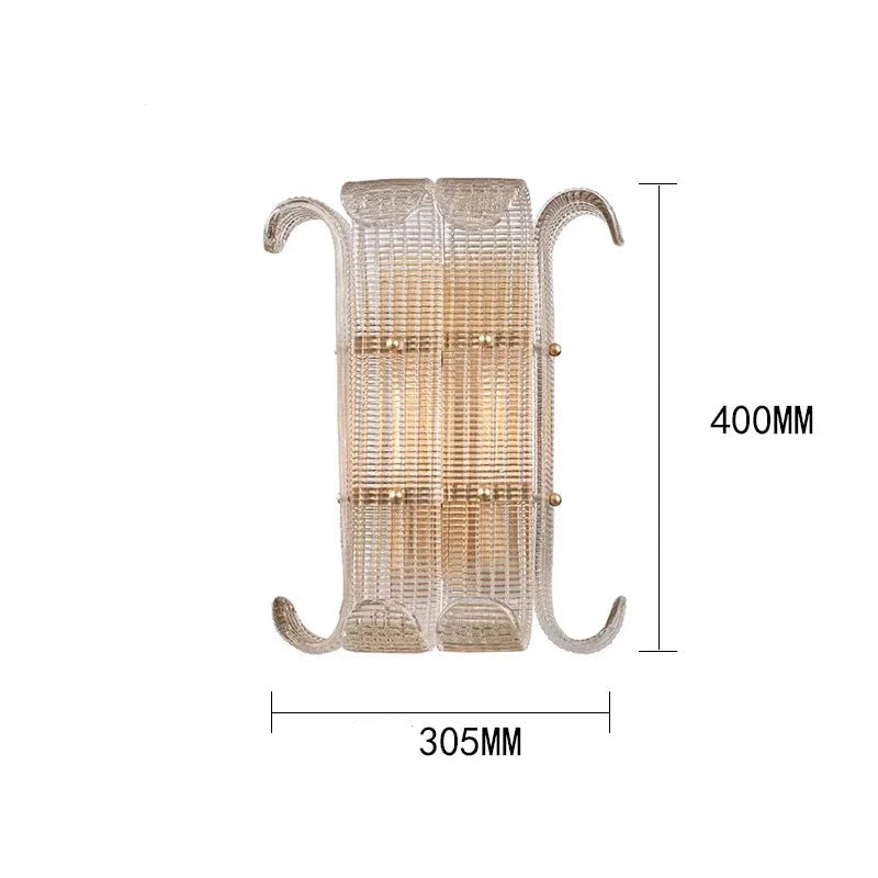French Retro Luxury Medieval Glass Wall Lamp