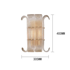 French Retro Luxury Medieval Glass Wall Lamp