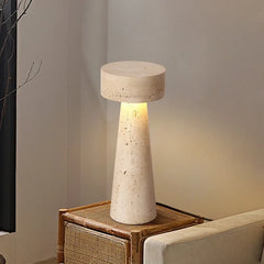 Japanese Wabi-Sabi Style Travertine LED Table Lamp