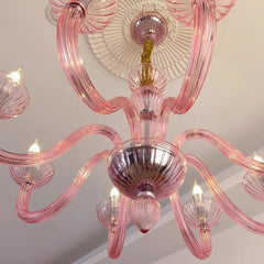 Modern Colorful Murano Style Glass Chandelier