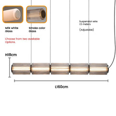 Long Stripe LED Glass Pendant Light