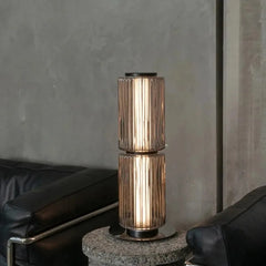Italian Style Long Glass Column Floor Lamp