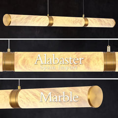 Natural Spanish Linear LED Marble Pendant Light