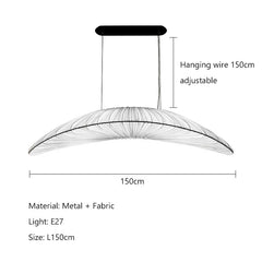 Nordic Minimalist Fabric Over sized Chandelier