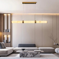 Natural Spanish Linear LED Marble Pendant Light