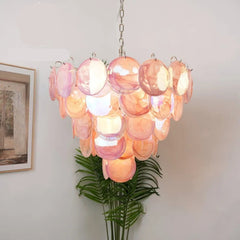 Multicolour Murano Disc Chandelier