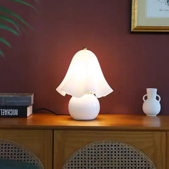 Mushroom Hand Blown Glass Lamp