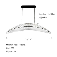 Nordic Minimalist Fabric Over sized Chandelier