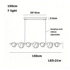 Spanish Natural Alabaster LED Chandelier