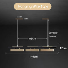 Modern Minimalist LED Strip  Chandeliers