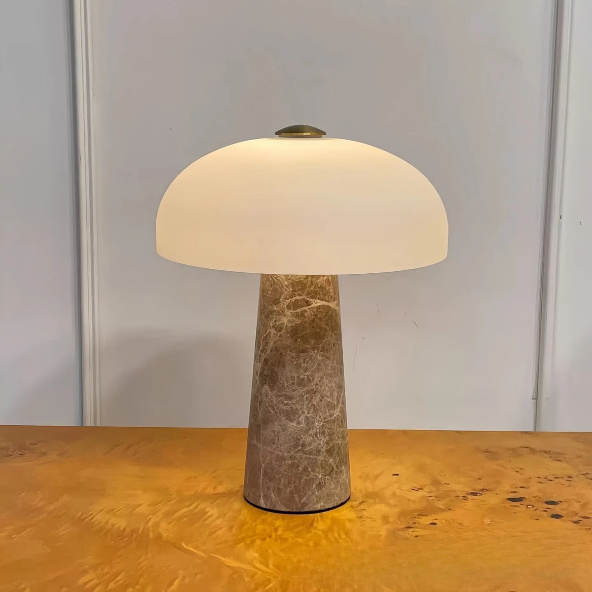 Danish Style Marble Mushroom Table Lamp